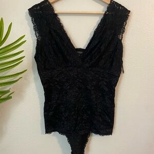 Black Lace GUESS Bodysuit